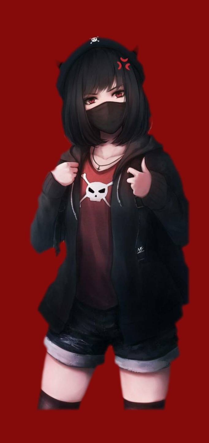 Anime girl red d eb  d  d b       b f   a    ac