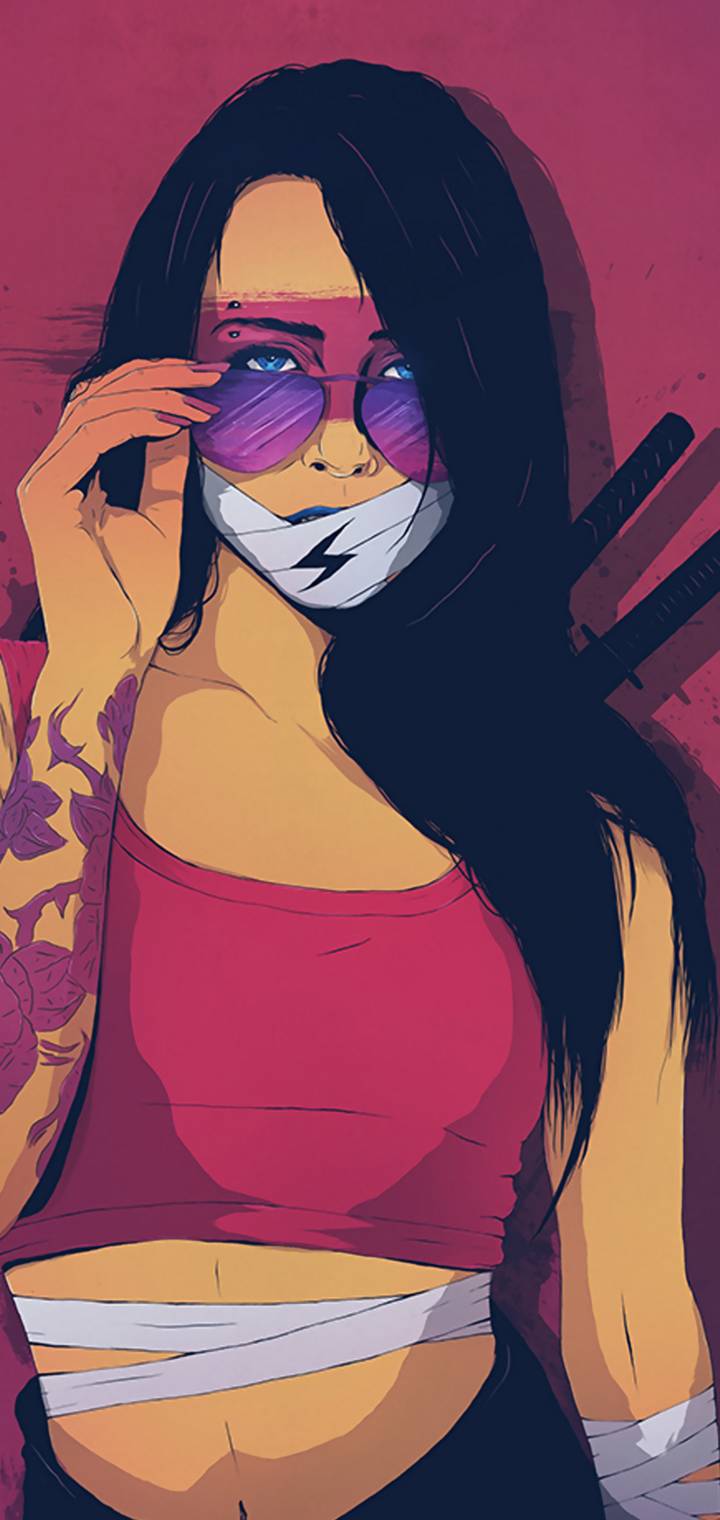 Ninja Girl Vector  k e e  b    fb     b af a e  cafaff