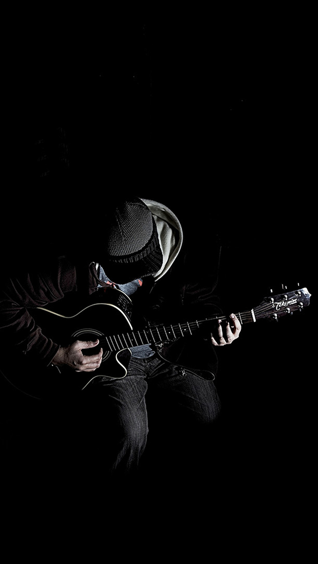 Out Of Dark Guitar Player Music iphone 2022